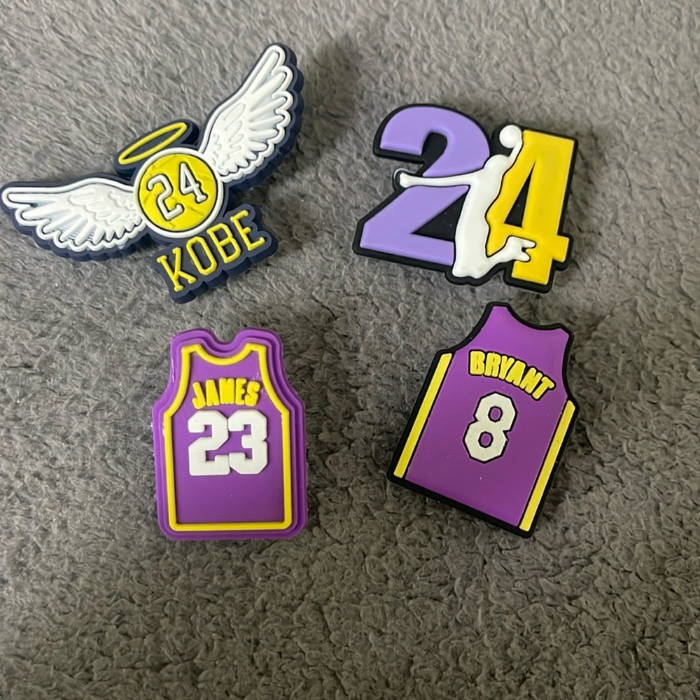 Kobe Bryant, LeBron James, Michael Jordan Croc shoe charms new set of 4